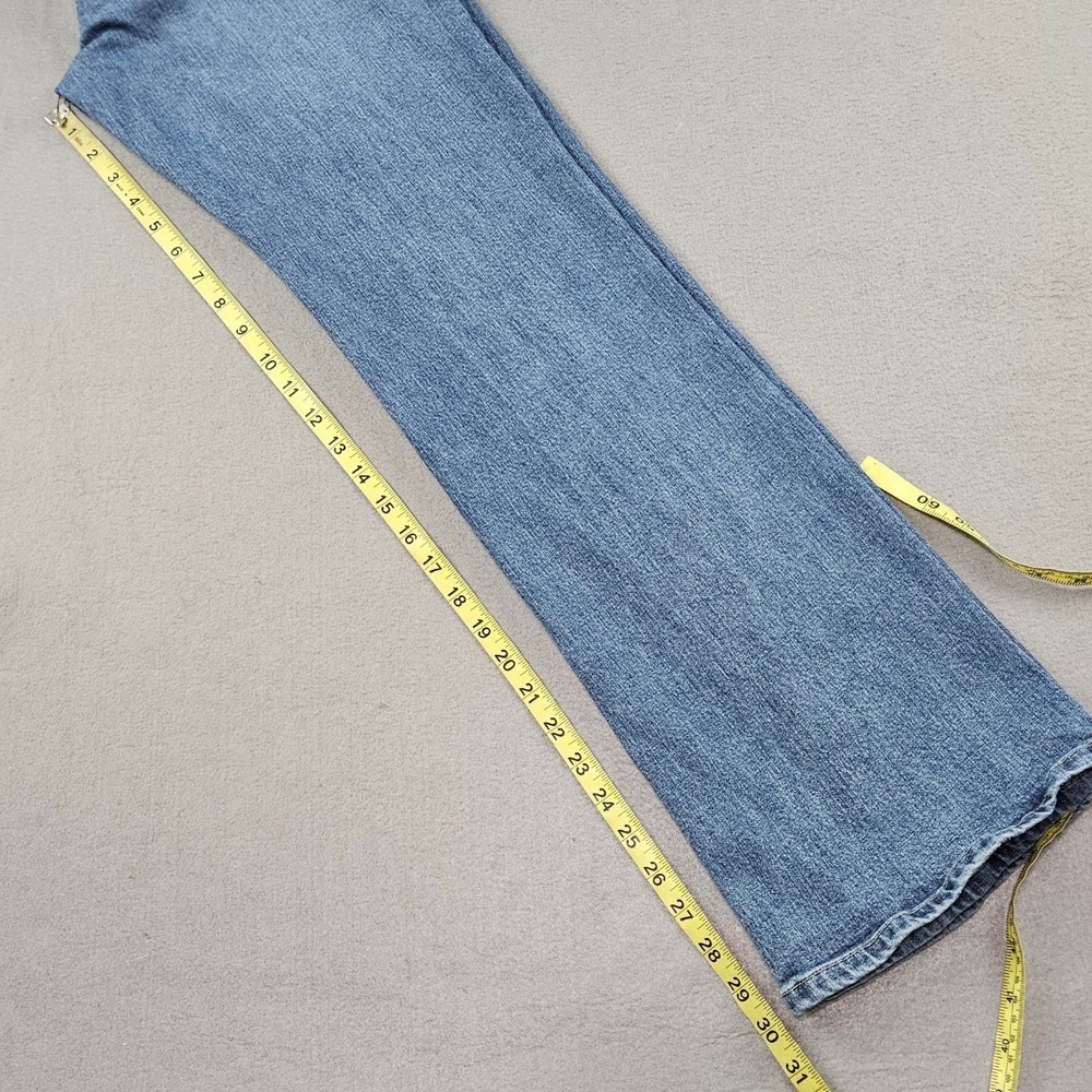 Harley Davidson Jeans Womens Size 12 Patch Embroidered Pockets Medium Wash Denim - Picture 6 of 11